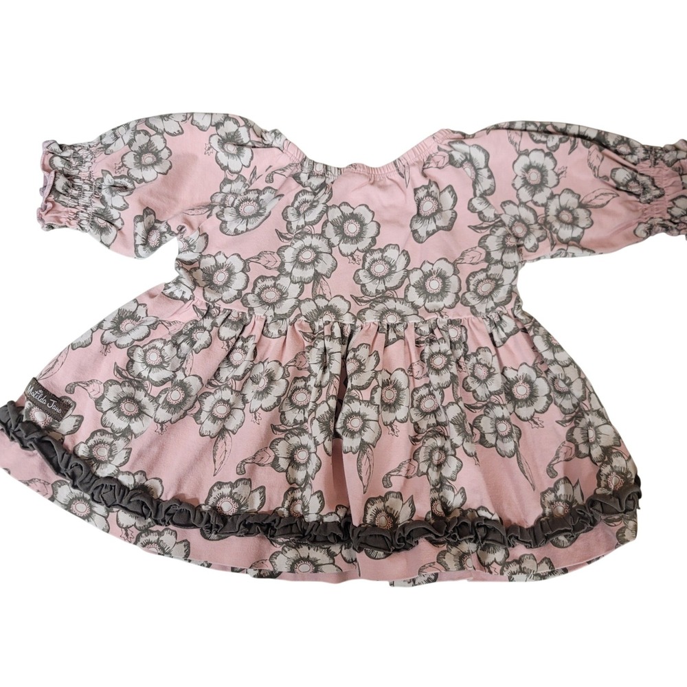 Matilda Jane Serendipity Pink Floral Ruffle Top Baby Girl 18M Peasant Style